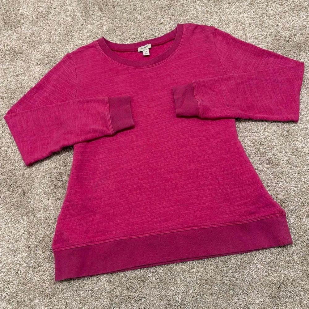Cute J.Crew Crewneck Sweatshirt | Magenta Pink | Medium